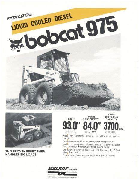 bobcat 975 specs